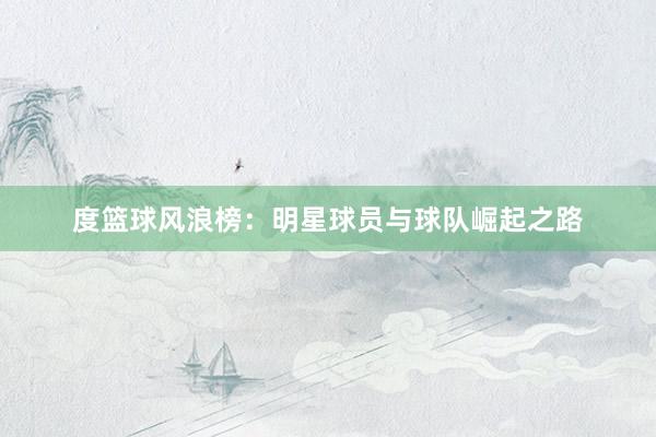 度篮球风浪榜：明星球员与球队崛起之路